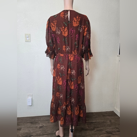 Gibson and Latimer Women’s Brown  Floral Maxi Dress Size XL - Picture 5 of 13